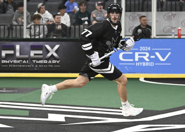 LAS VEGAS, NV - December 1, 2023: The Las Vegas Desert Dogs  were defeated by the Albany Firewolves 12-10 during the home opener at Michelob ULTRA Arena on Friday night. (Photo by Candice Ward/Las Vegas Desert Dogs)